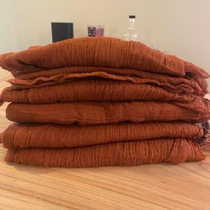 Terracotta cheese cloth runners